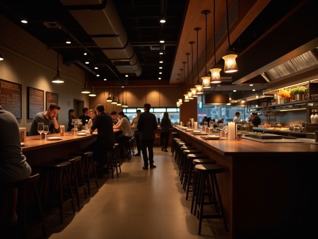 Modern fast casual restaurant interior